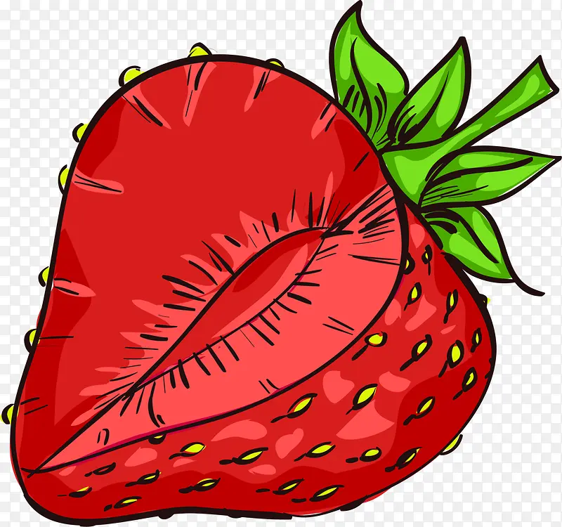 红色卡通草莓