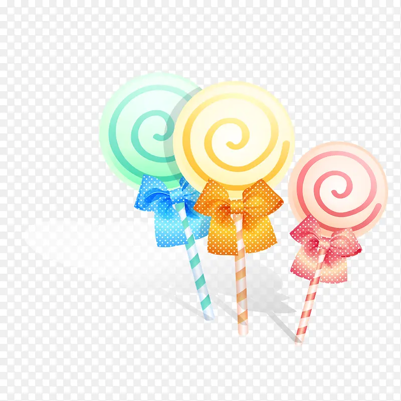 彩色的棒棒糖设计矢量图