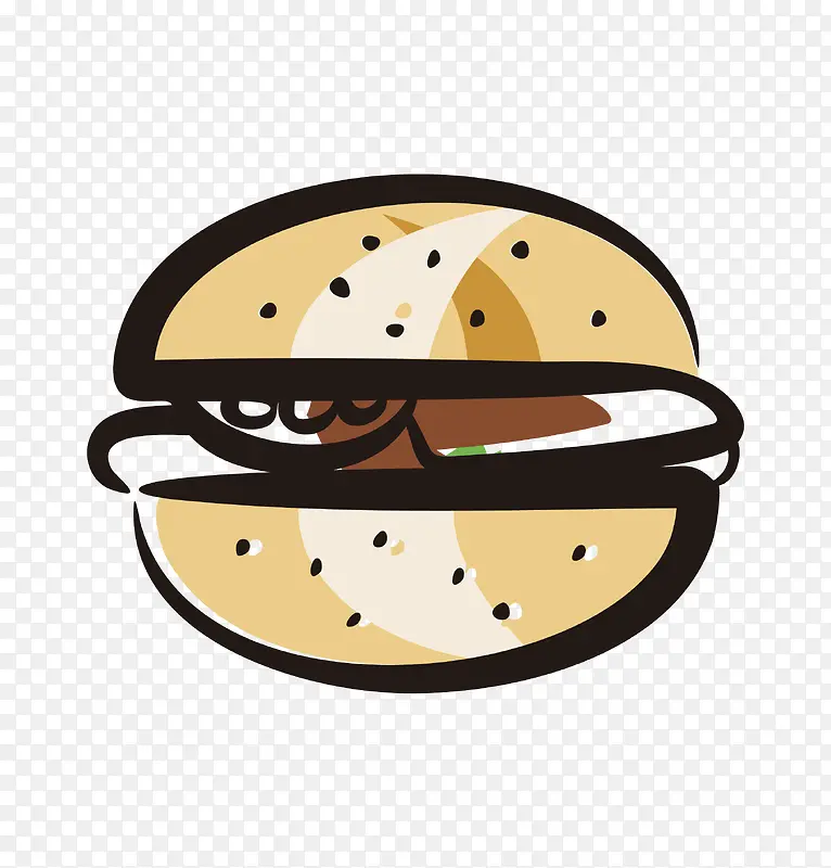 手绘汉堡食物图标