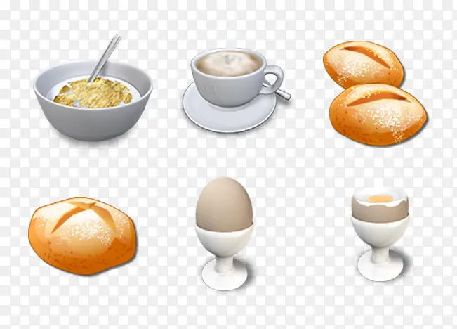 食物面包鸡蛋图标