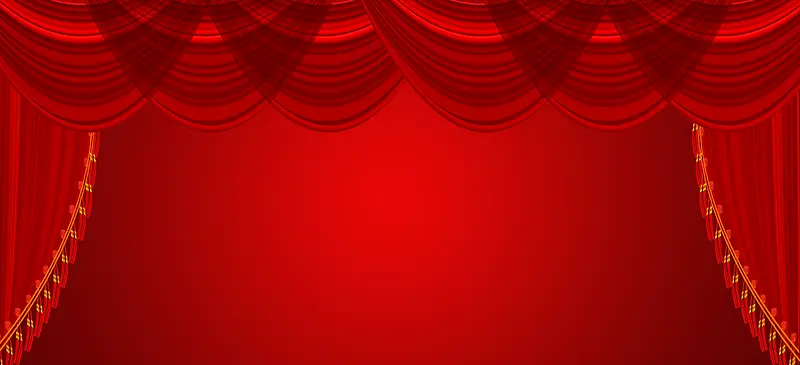 红色高贵舞台幕布