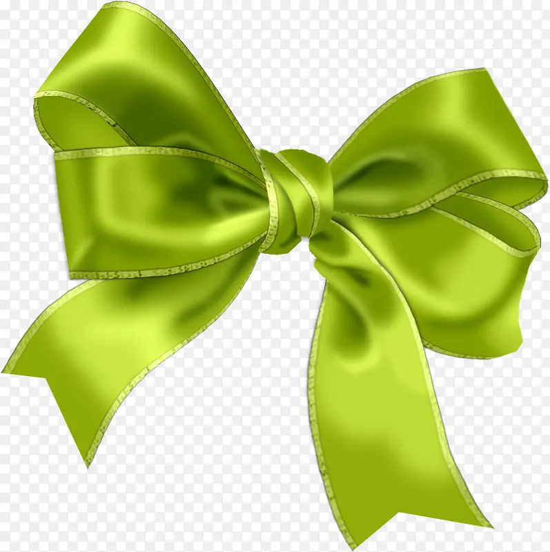 圣诞喜庆 绿色精美丝带蝴蝶结