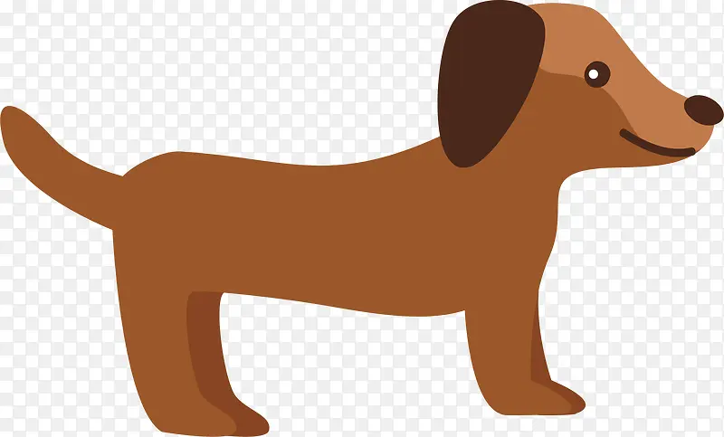 棕色狗狗矢量图