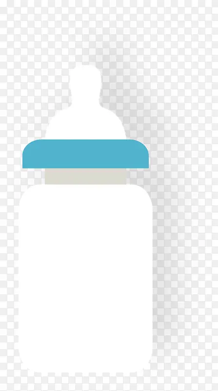 平面奶瓶矢量图