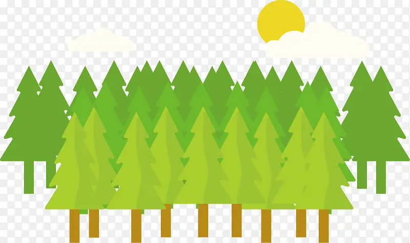 矢量绿色森林PNG图片素材下载_图片编号10094636-PNG素材网