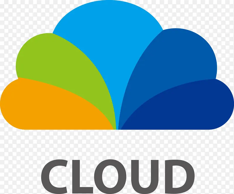 彩色创意云朵logo矢量图