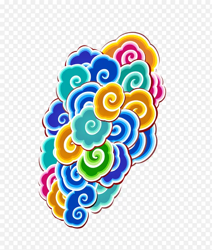 彩色云朵