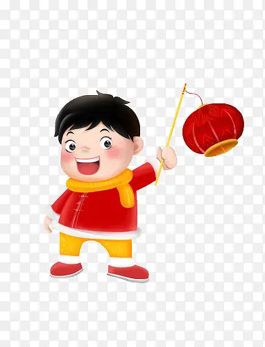 小孩新年提灯笼PNG图片素材下载_图片编号10099846-PNG素材网