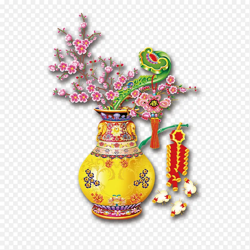 卡通古典花瓶免抠素材