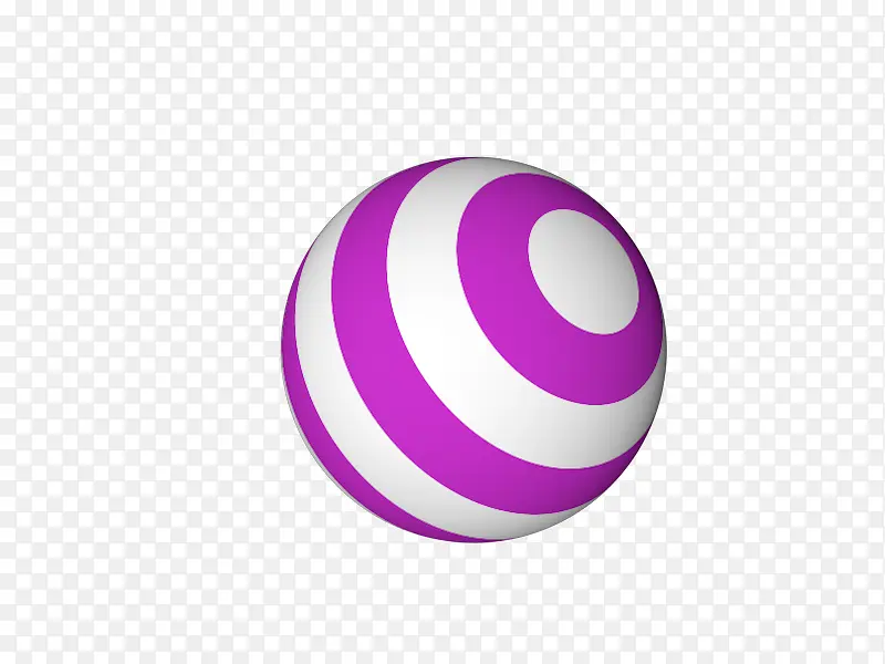 紫色白色球