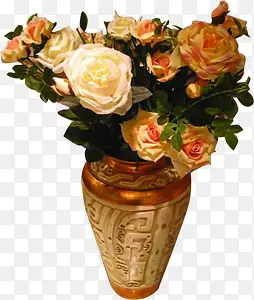 彩色花瓶花朵装饰