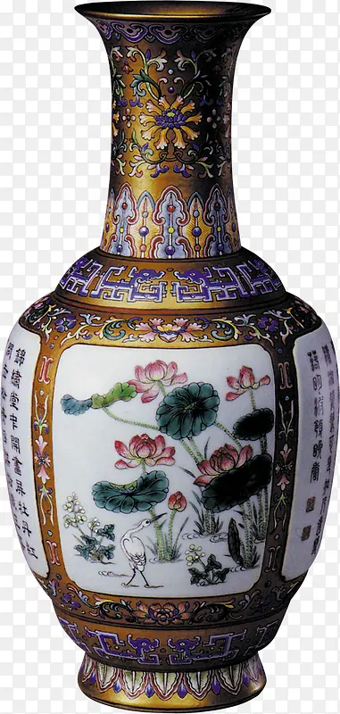 高清摄影复古花纹花瓶