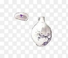 古典水墨花瓶设计