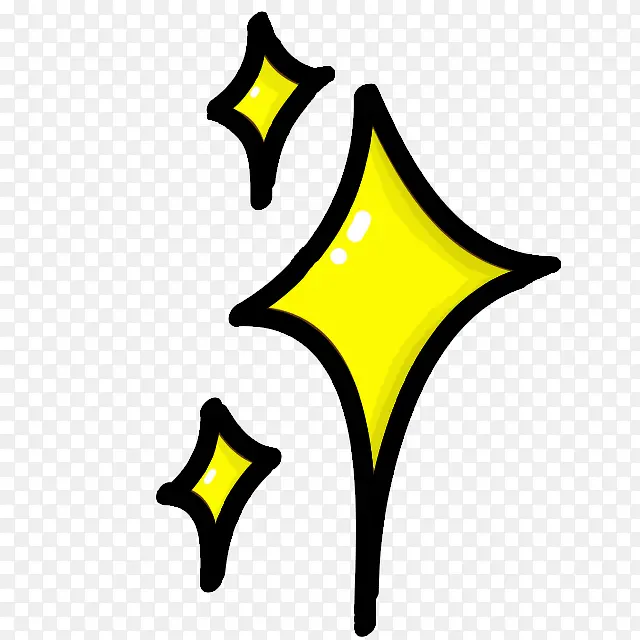 手绘贴纸卡通星光效果