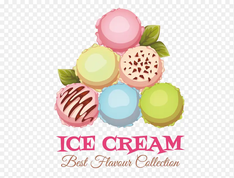 彩色冰淇淋矢量元素