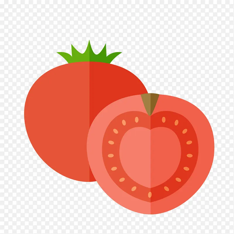 红色的番茄食物设计