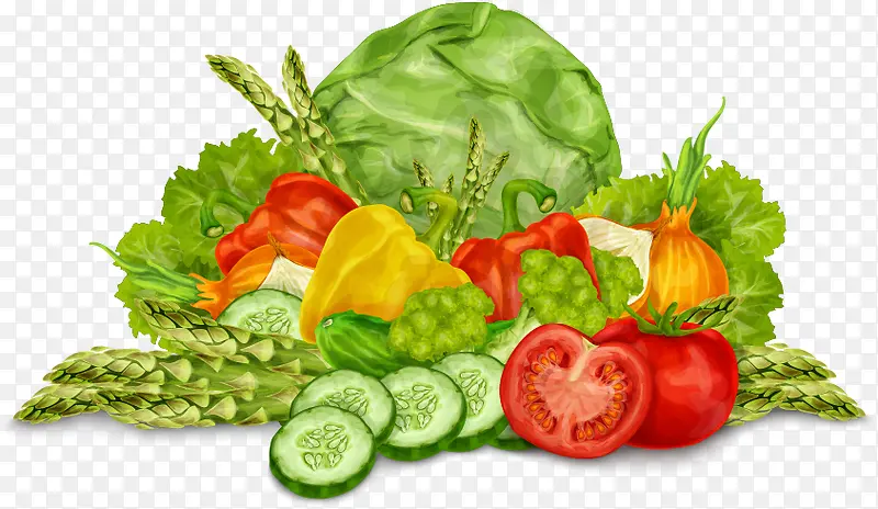 抽象蔬菜图案