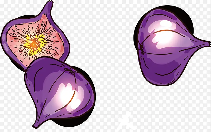 卡通紫色蔬菜洋葱