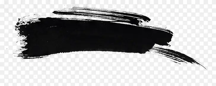 黑色毛笔字体笔触合成
