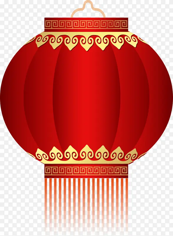 手绘中国风大红色灯笼