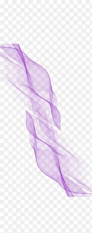 紫色卡通漂浮飘带