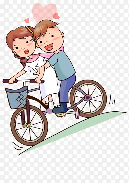骑自行车情侣