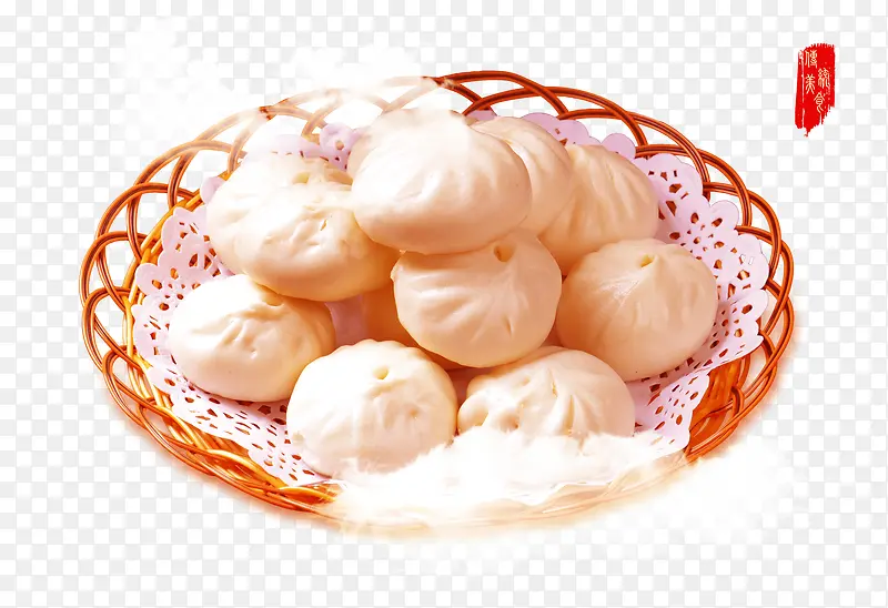 中国传统美食肉包子