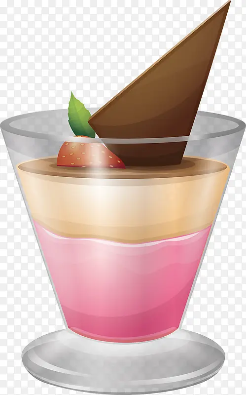 巧克力草莓奶茶杯素材免抠