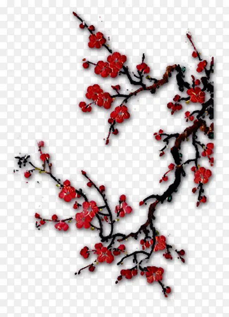 手绘梅花花枝PNG图片素材下载_图片编号10135544-PNG素材网
