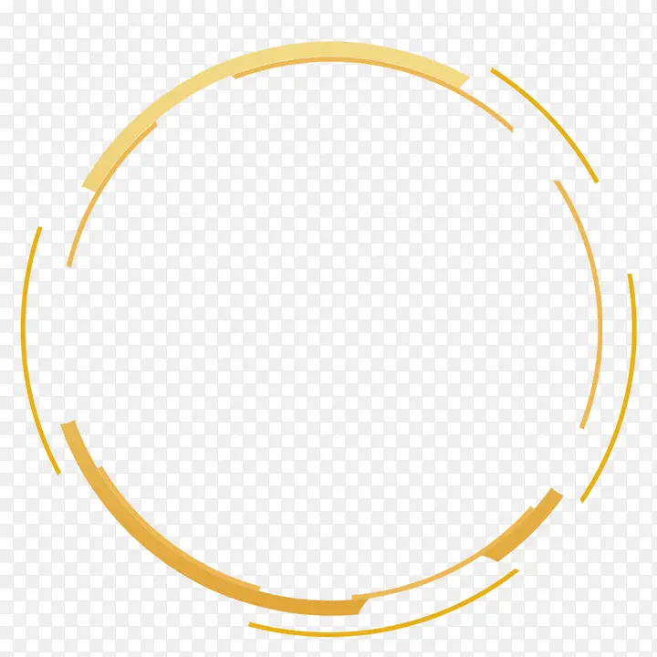 黄色简约圆圈边框纹理