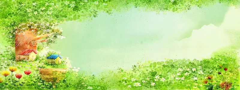 绿色淘宝背景图片