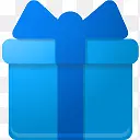 蓝色礼物盒子图标