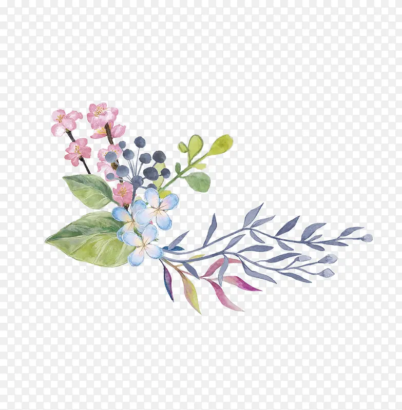 手绘花草花卉装饰PNG图片素材下载_图片编号10144798-PNG素材网