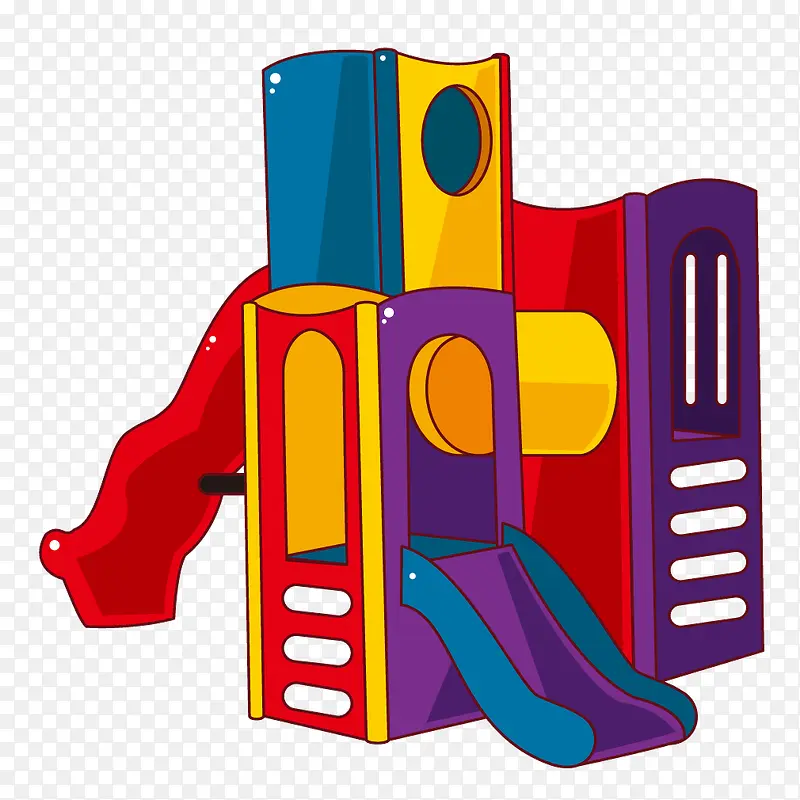 彩色儿童玩具滑梯