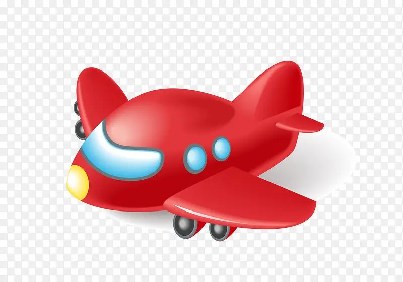 矢量儿童玩具红色飞机