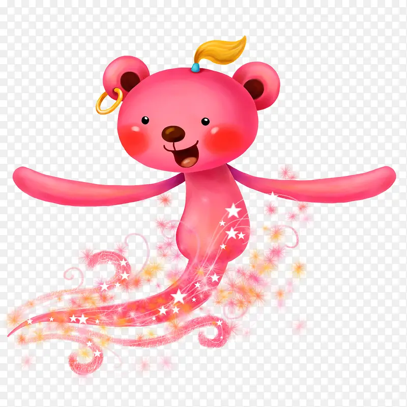 粉色可爱玩具小熊