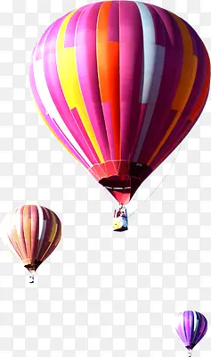 粉色卡通漂浮热气球