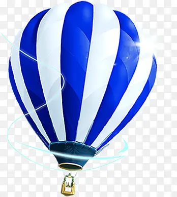 高清摄影蓝色热气球