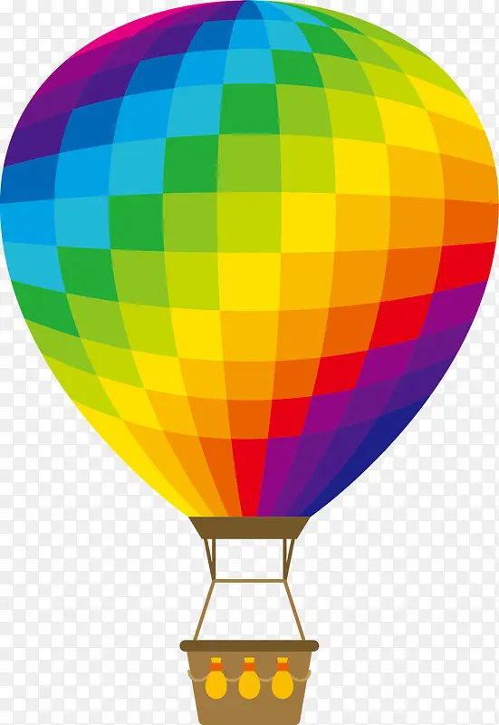 矢量彩色热气球