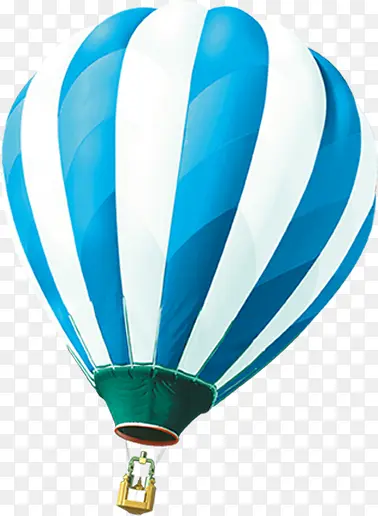 蓝色条纹设计热气球卡通装饰