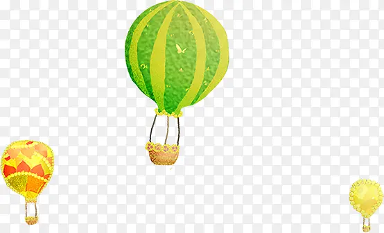 卡通清新热气球漂浮设计