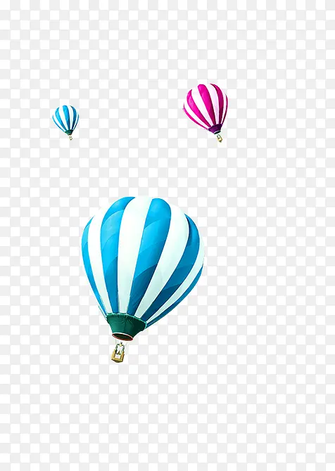 彩色条纹气球热气球