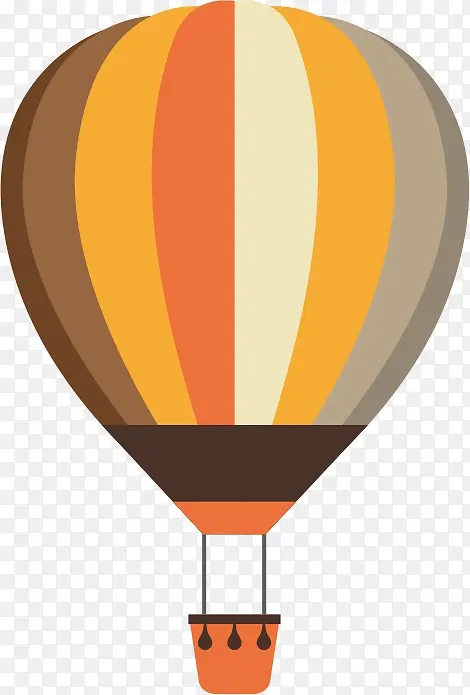 彩色条纹气球卡通热气球