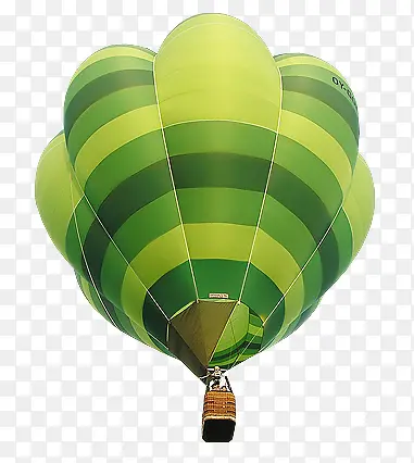 绿色清新风格热气球