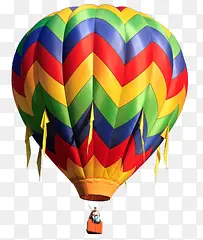 彩色条纹清新热气球