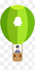 绿色热气球装饰
