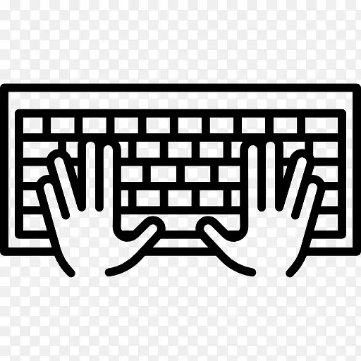 手和键盘图标