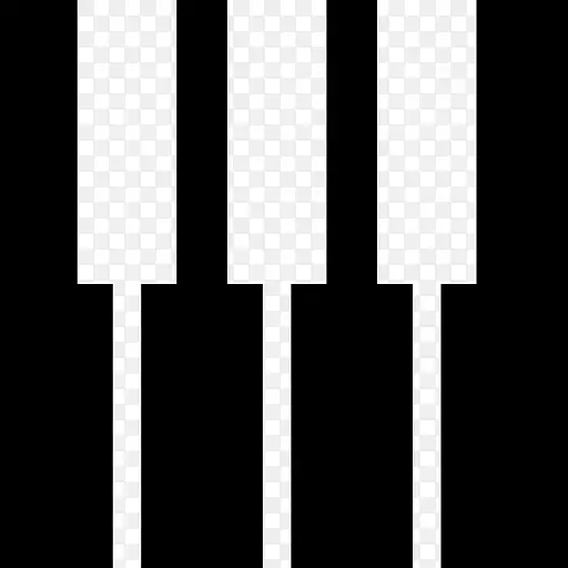钢琴键盘按键的轮廓图标