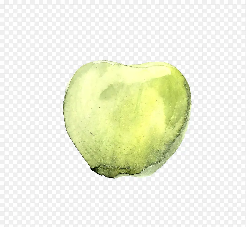 小清新手绘水彩黄色苹果