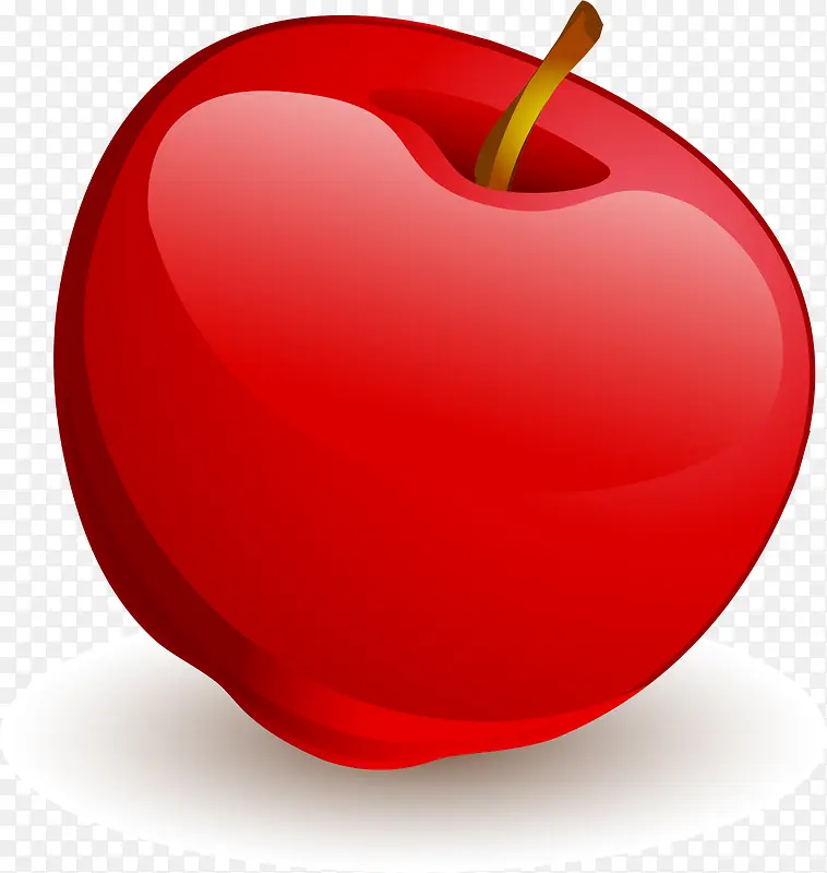 矢量手绘红苹果